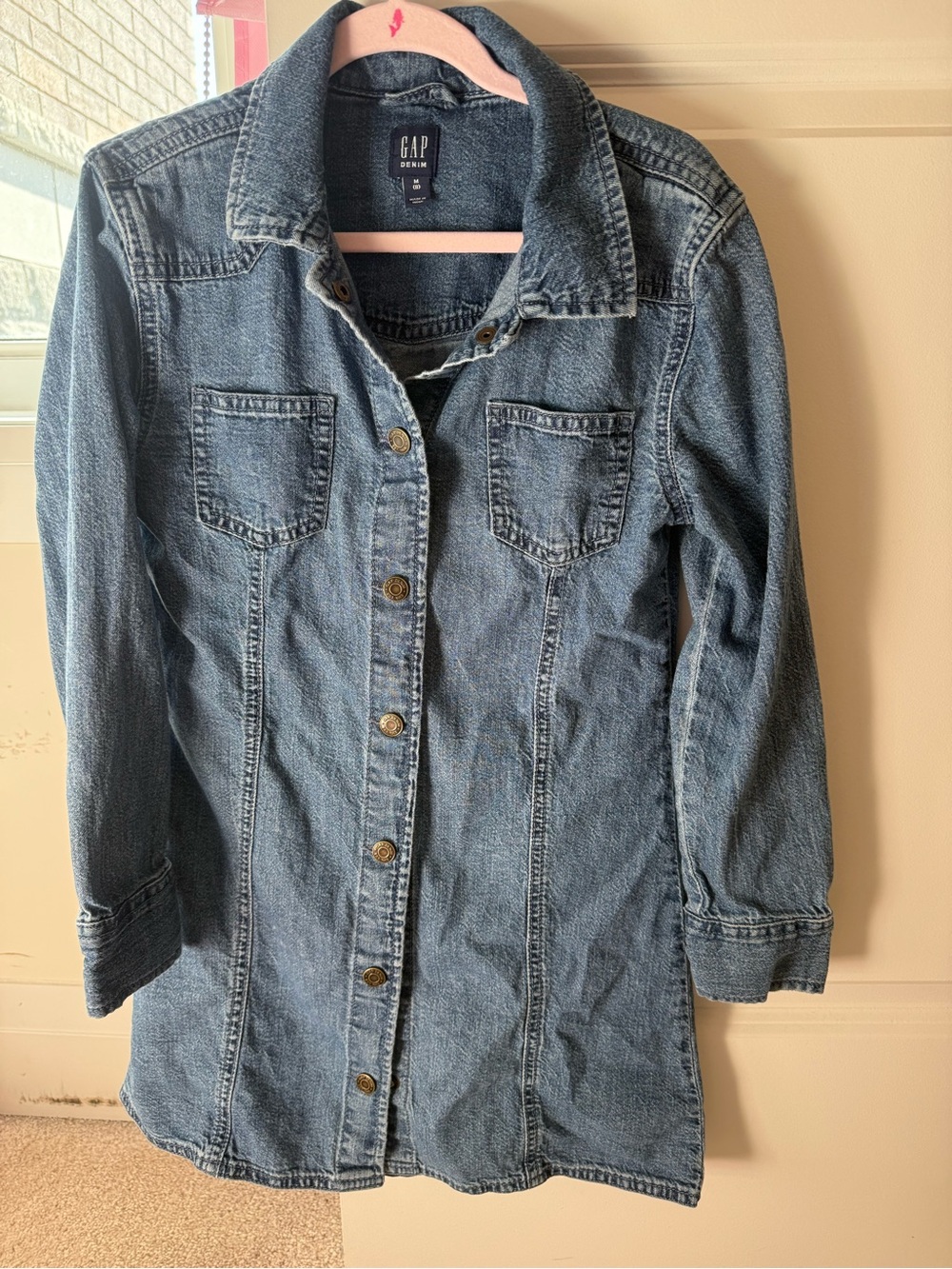 GAP Girls Denim Shirt Dress - size 8